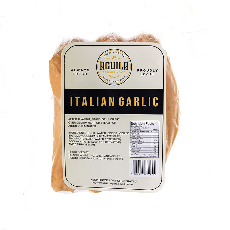 Italian Garlic PL Aguila Manufacturing Inc.