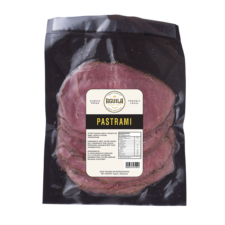 Beef Pastrami PL Aguila Manufacturing Inc.